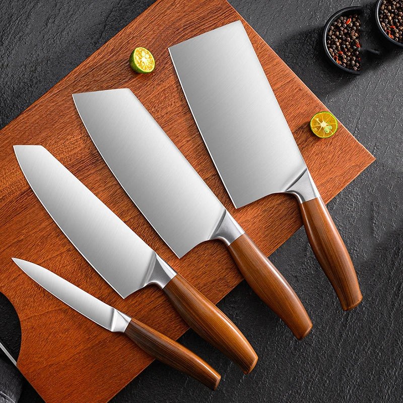 4-Piece Japanese Steel Knife Set