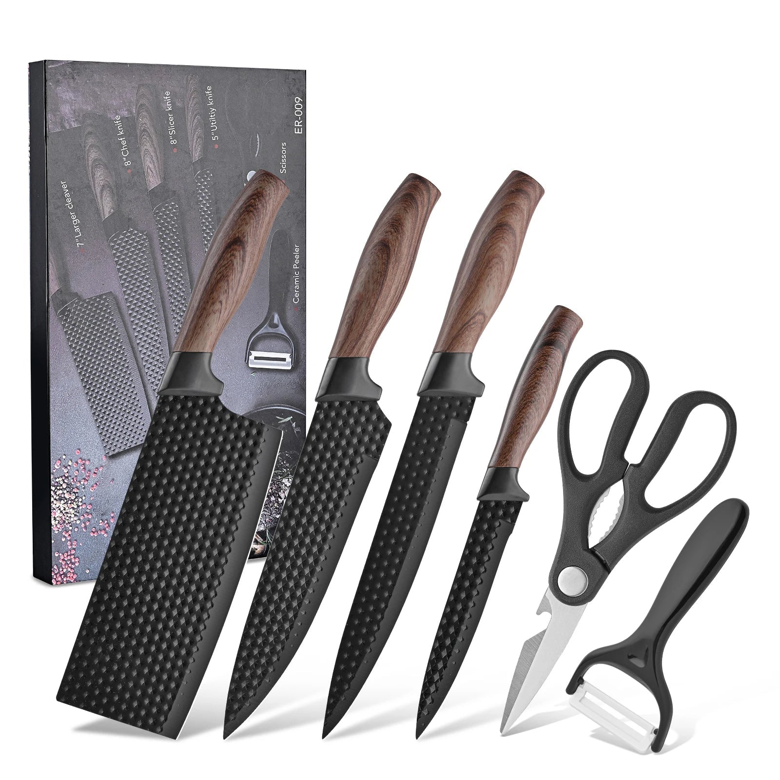 6-Piece German Steel Chef Knife Set