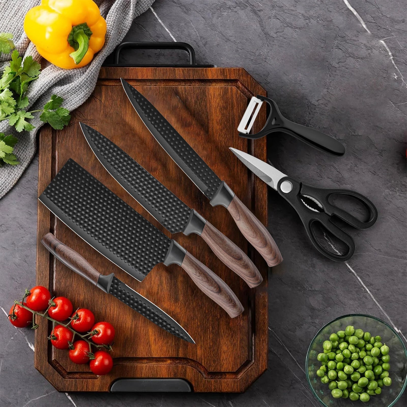 6-Piece German Steel Chef Knife Set