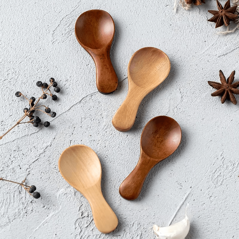 Wooden Condiment Spoons (4 Pack)